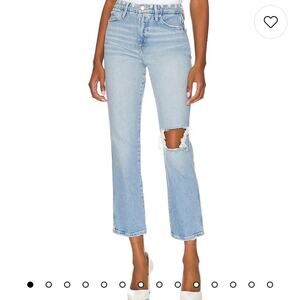 Good American Light Blue Distressed Jeans